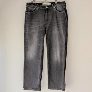 Haikure Men's Gray Wash Straight Jeans